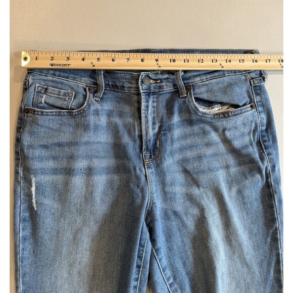 Old Navy Jeans Women 33" Curvy Skinny Raw Hem Stretch Distressed Travel Vacation - Picture 6 of 7